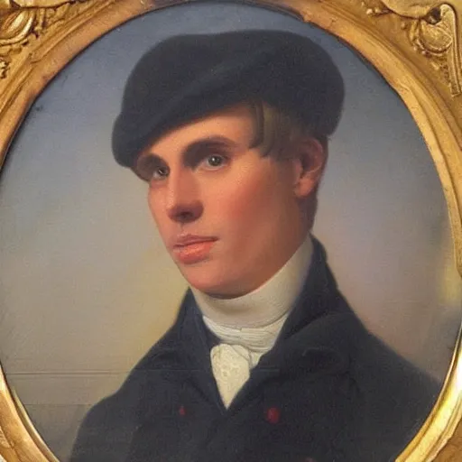 Image similar to An early 1800s oil painting of Jerma985 in the early 1800s, grainy, realistic, very realistic, hyperrealistic, highly detailed, very detailed, extremely detailed, very neat, very epic, very cool, detailed, trending on artstation