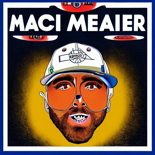 Prompt: cover of a rap album by mac miller, year 2030, detailed, 4khd, artistic