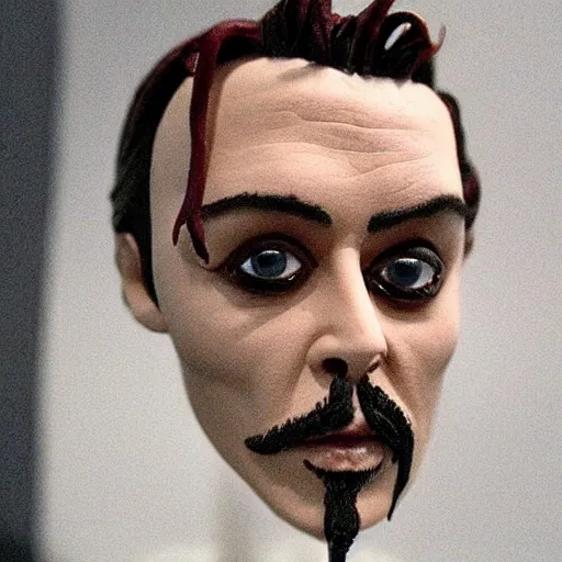 Image similar to clay model of johnny depp