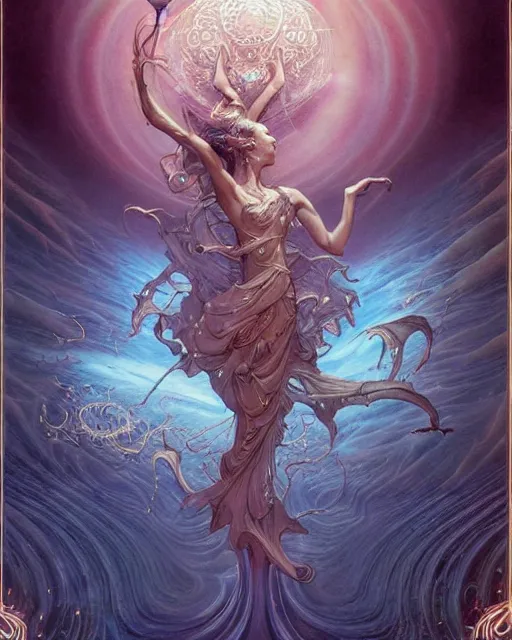 Image similar to a single floating magical wand!!!!!!!!!!, tarot card, fantasy composition made of fractals, ultra realistic, wide angle, intricate details, the fifth element artifacts, highly detailed by peter mohrbacher, hajime sorayama, wayne barlowe, boris vallejo, aaron horkey, gaston bussiere, craig mullins