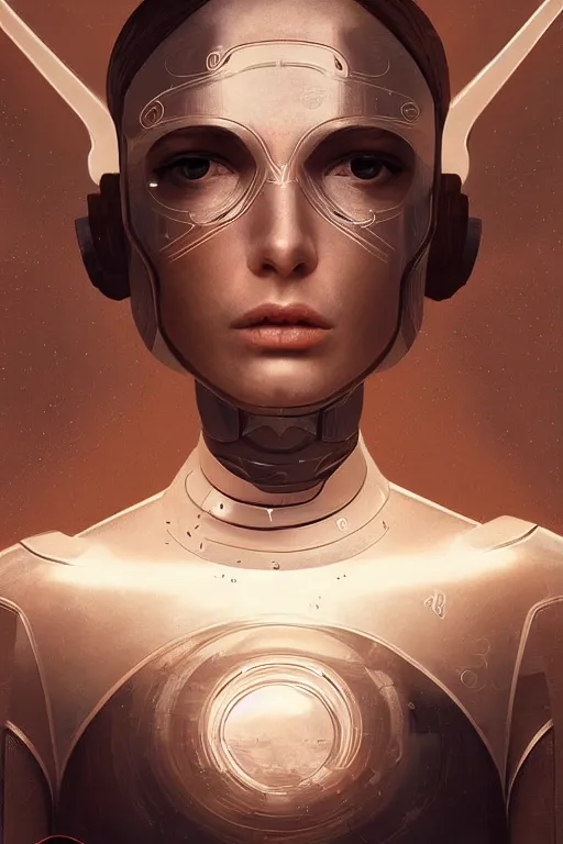 Image similar to full figure portrait of a female android made of chrome and woodgrain, lean sleek styling, feminine curves, reflective, inscribed etched with gnostic runes, by jessica rossier