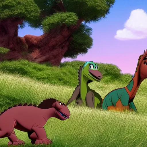 Prompt: The Land Before Time 2022 Cera photorealistic 3D