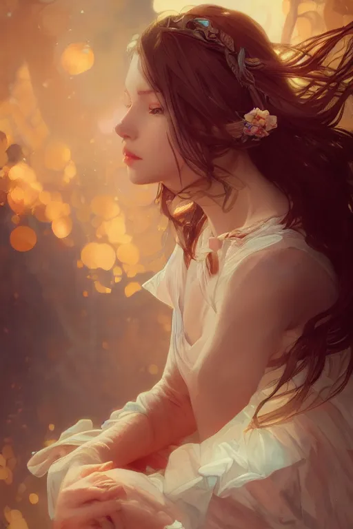 Prompt: beautiful, final fantsy, digital painting, portrait , cinematic lighting, highly detailed, artstation, concept art, illustration, smooth, sharp focus, editor's pickup, trending on artstation, trending on deviantart, alphonse mucha, WLOP