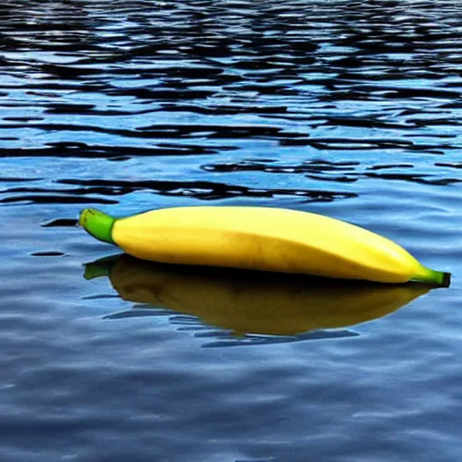 Image similar to a friendly banana in a boat