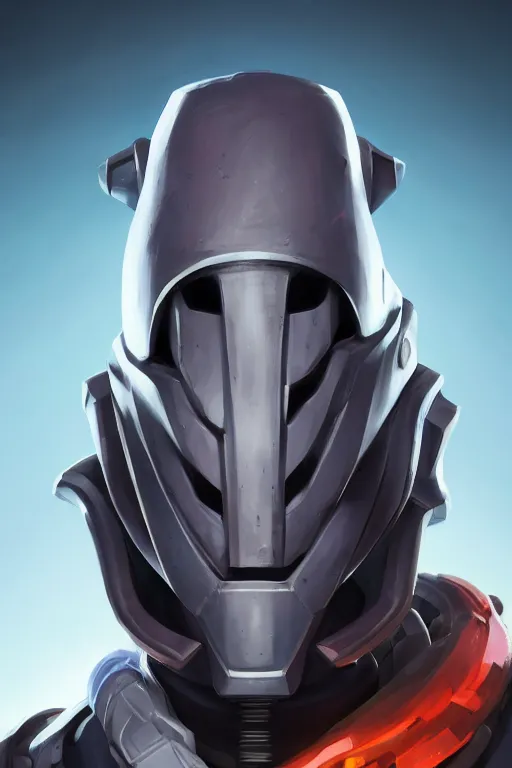 Image similar to epic mask helmet robot ninja portrait stylized as fornite style game design fanart by concept artist gervasio canda, behance hd by jesper ejsing, by rhads, makoto shinkai and lois van baarle, ilya kuvshinov, rossdraws global illumination radiating a glowing aura global illumination ray tracing hdr render in unreal engine 5