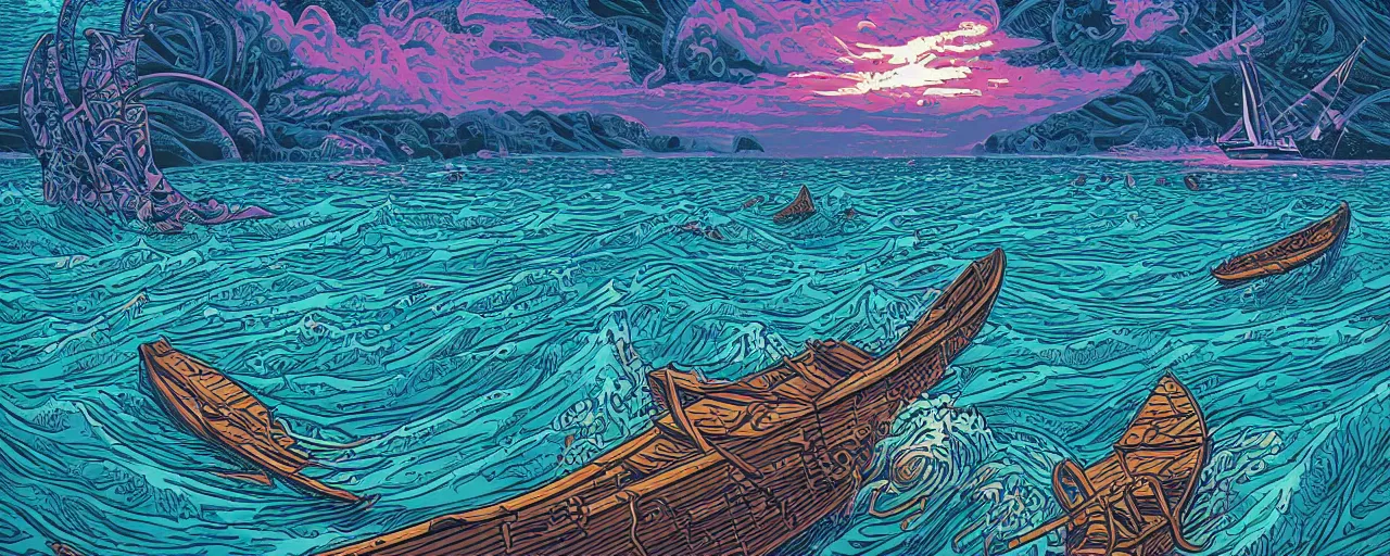 Image similar to the sea by dan mumford