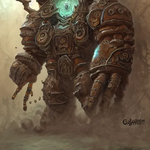 Prompt: A legion of giant sandstone golem, intricate, detailed, World of Warcraft concept art, award winning drawing, by Greg Ludkowski