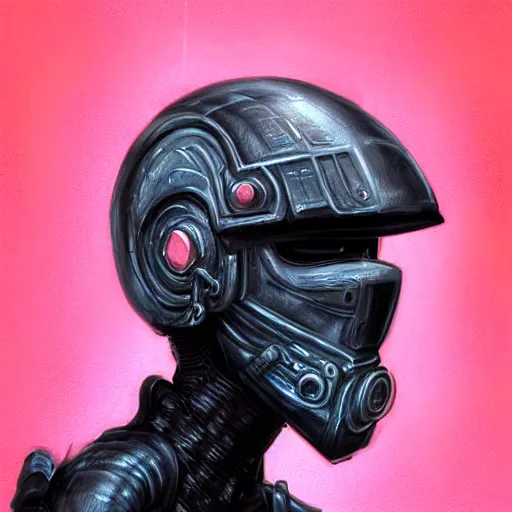 Image similar to helmet cyberpunk made of green lava and fire, profile portrait, cyberpunk fashion, character design humanoid, realistic shaded perfect face, fine details, very dark environment, misty atmosphere, closeup, d & d, fantasy, intricate, elegant, highly detailed, digital painting, artstation, concept art, matte, sharp focus, illustration, hearthstone, art by artgerm and greg rutkowski