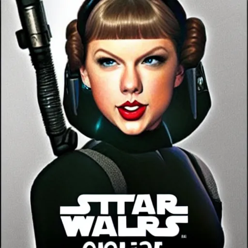 Image similar to Taylor Swift as Princess Leia in Star Wars, by Mark Brooks