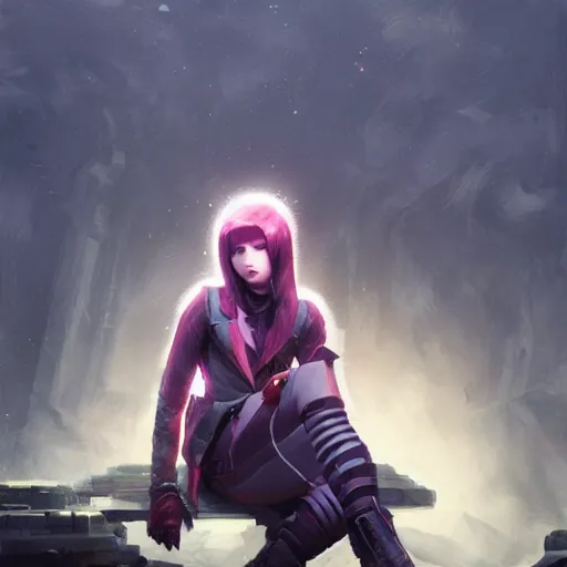 Image similar to teslapunk mimic teen girl, digital artwork by greg rutkowski and hiroriko araki