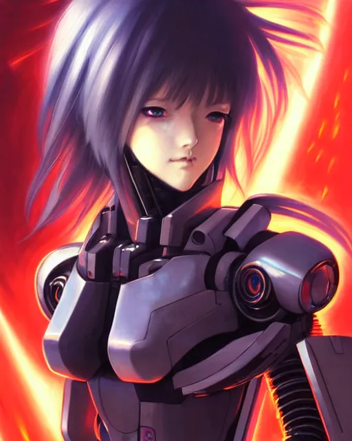 Prompt: portrait Anime Girl in mecha armor in night tokyo Sharp fine face pretty face, realistic shaded Perfect face, fine details. Anime. cyberpunk realistic shaded lighting by katsuhiro otomo ghost-in-the-shell, magali villeneuve, artgerm, rutkowski Jeremy Lipkin and Giuseppe Dangelico Pino and Michael Garmash and Rob Rey