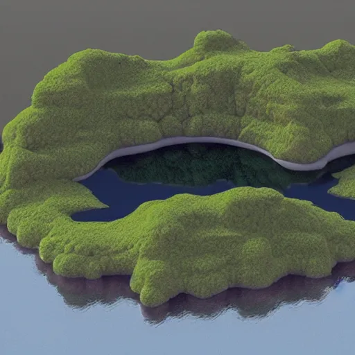 Image similar to a floating island