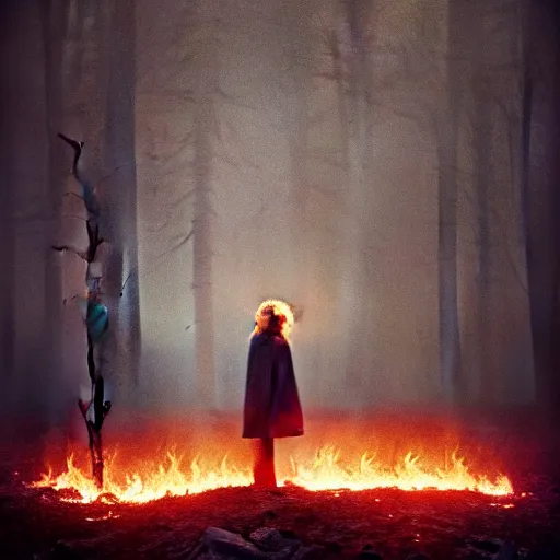 Image similar to the fire in my core heats my heart to the breaking point, twixt horror and despair my lungs catch, but cannot sate. The mind from direction fails, and cannot help but confuse my gait. cinematic movie photograph, cinematic lighting, octane render, by Greg Rutkowski, Gustav Dore, and Edvard Munch.