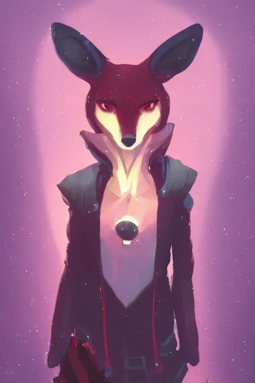 Prompt: a fox deer fursona, trending on artstation, by kawacy, furry art, digital art, cyberpunk, high quality, backlighting