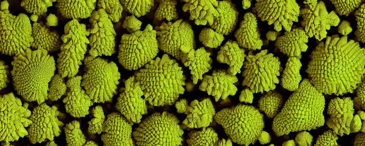 Image similar to biomechanical romanesco broccoli city, close up, depth of field, highly detailed, photorealistic