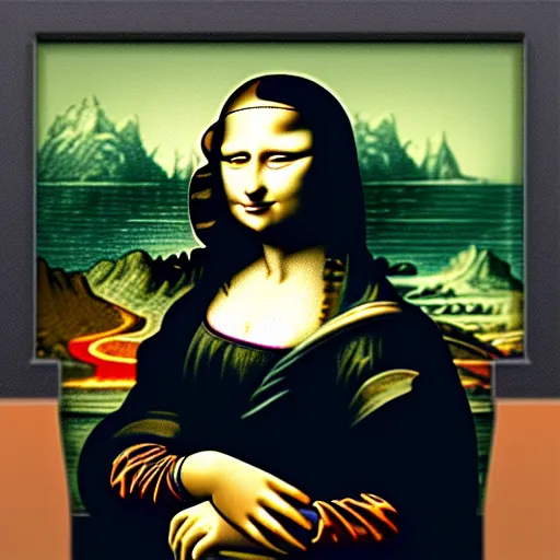 Prompt: ai as an artist, mona lisa overdrive