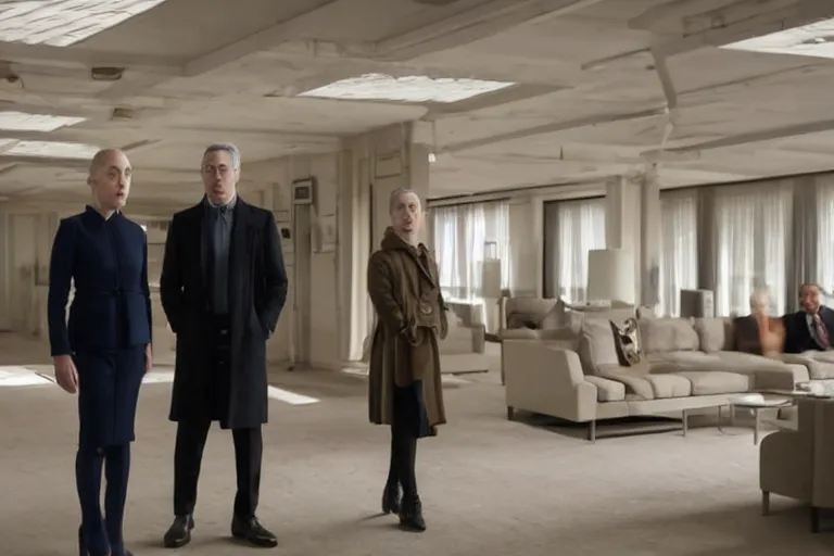 Prompt: still frame of the hbo tv show succession ( 2 0 1 9 )