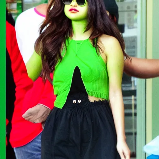 Image similar to photo of human celery!!!! selena gomez face