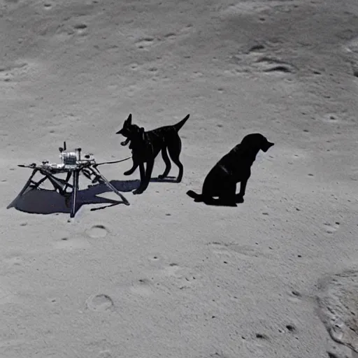 Image similar to dogs on the moon