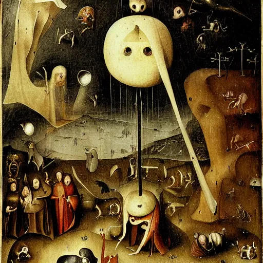 Prompt: purgatory by hieronymus bosch