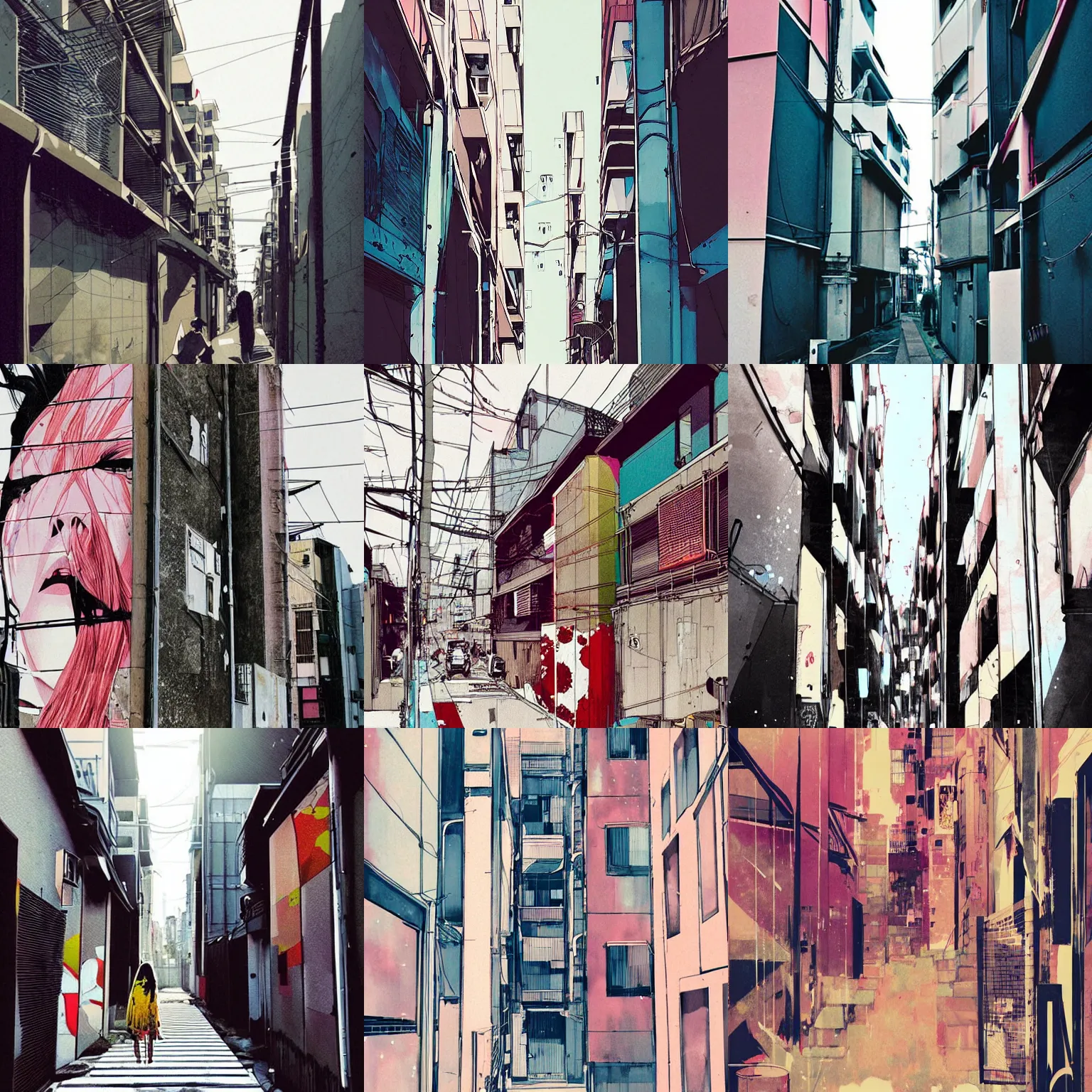 Prompt: tokyo alleyway by conrad roset, beautiful