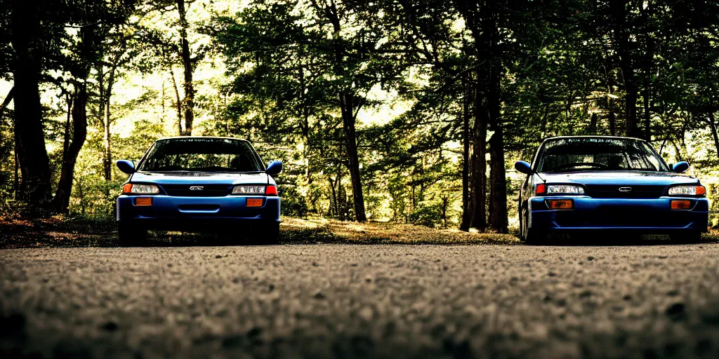 Image similar to photograph, 1999 subaru impreza 2.5RS, GC8, cinematic, 8k, depth of field, bokeh.