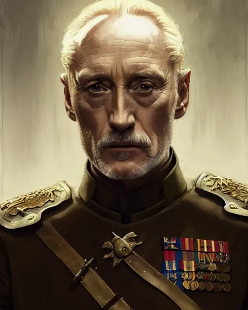 Image similar to tywin lannister discusses war strategy with his military advisors, council chambers, game of thrones | | realistic shaded, fine details, realistic shaded lighting painting by greg rutkowski, diego gisbert llorens, magali villeneuve, artgerm, jeremy lipkin, michael garmash, rob rey