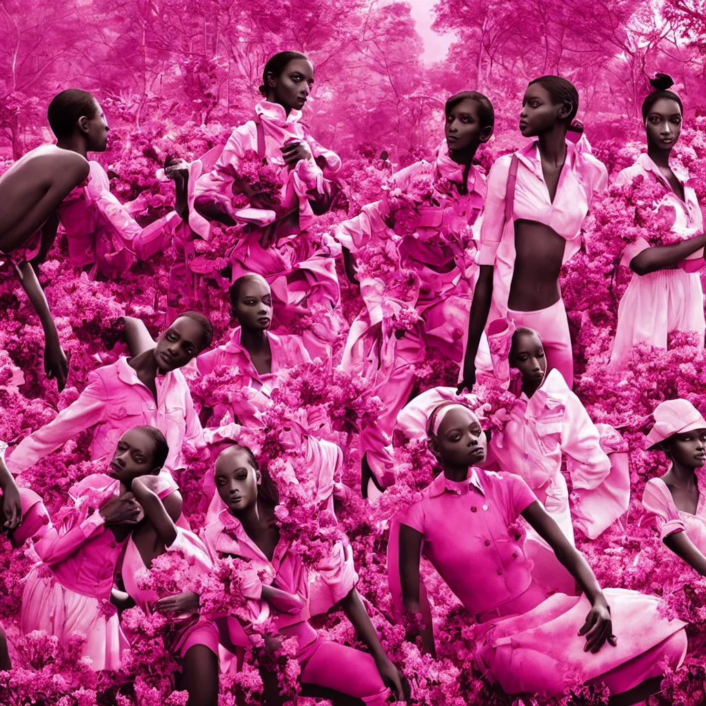 Image similar to fragrance advertising campaign by richard mosse