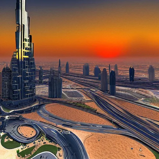 Prompt: gta : dubai by asher duran