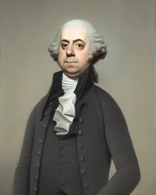 Image similar to upper body portrait of paul giamatti! as united states president george washington, 1 7 9 5, paul giamatti, official portrait, oil on canvas by anton otto fischer, trending on artstation