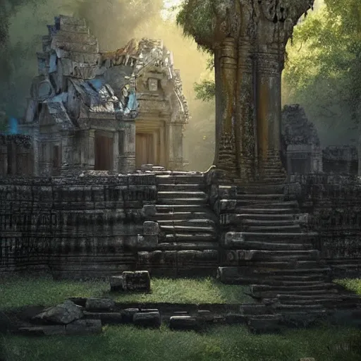 Prompt: ta prohm, by greg rutkowski, sunlit, highly detailed, hdr, 4 k