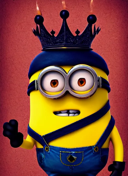 Image similar to Minion Bob from despicable me as a Knight King, fantasy, intricate, ornate, Hyperdetailed, digital art, behance, artstation, smooth, sharp focus, bokeh, illustration, digital painting, elegant, symmetrical,