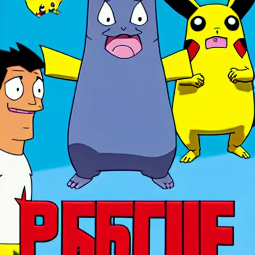 Image similar to epic movie poster summer blockbuster pikachu stars in bobs burgers, directed by stanley kubrick