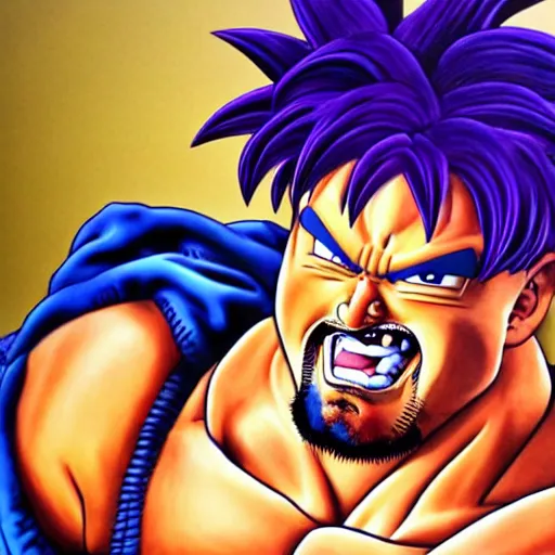 Image similar to ultra realistic portrait painting of big pun, art by akira toriyama, 4 k, dragon ball artstyle, cel shaded, highly detailed, epic lighting