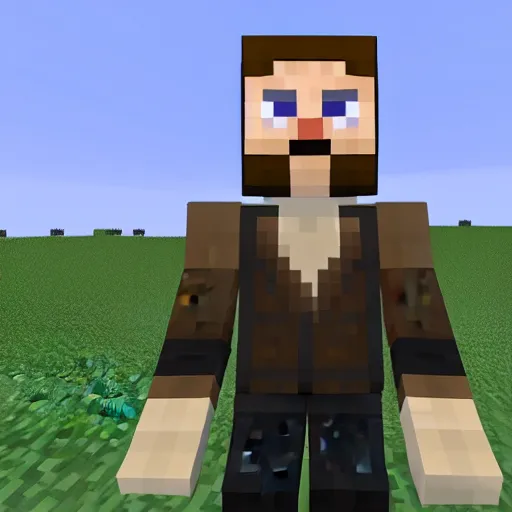 Image similar to hitler in minecraft