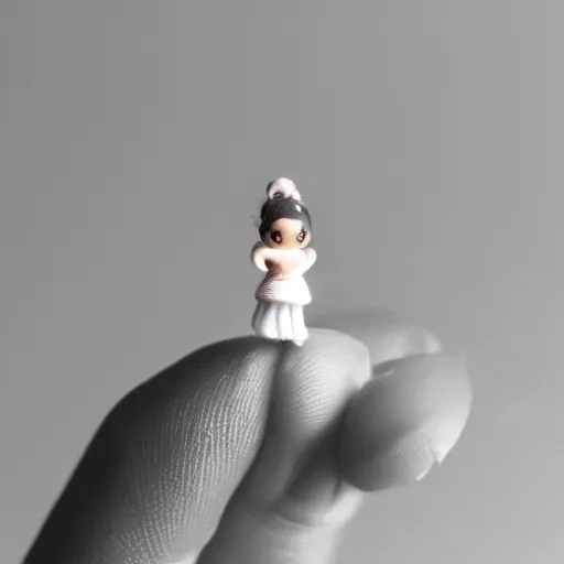 Image similar to very very very tiny ariana grande small ariana grande 1 inch tall. she is situated comfortably in the palm of my hand. I am carrying around the smallest ariana grande in the world!!!! Adult ARIANA GRANDE shrunken down to a mini size! award-winning bw photography