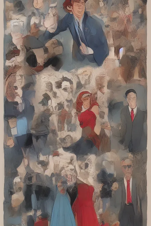 Image similar to Agent carter illustration concept art in the style of Don Bluth
