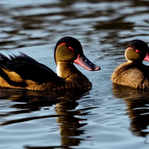 Image similar to vampire ducks