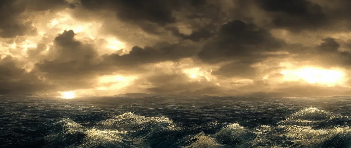 Image similar to ocean monster atmospheric dramatic lighting cinematic establishing shot extremely high detail foto realistic cinematic lighting post processed