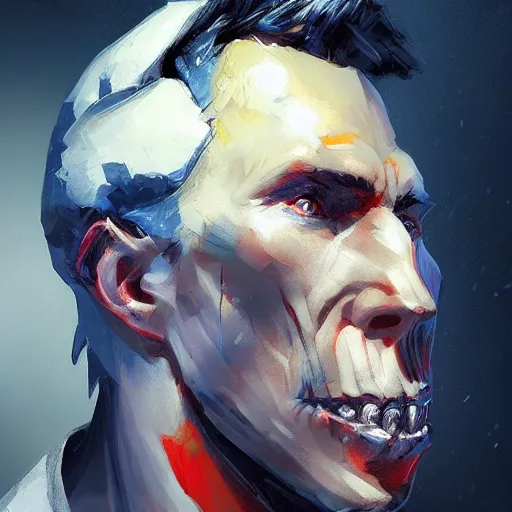 Image similar to a portrait of jerma985 by Greg Rutkowski, digital art, horror, trending on artstation, anime arts, featured on Pixiv, HD, 8K, highly detailed, good lighting, beautiful, epic, masterpiece - H 768