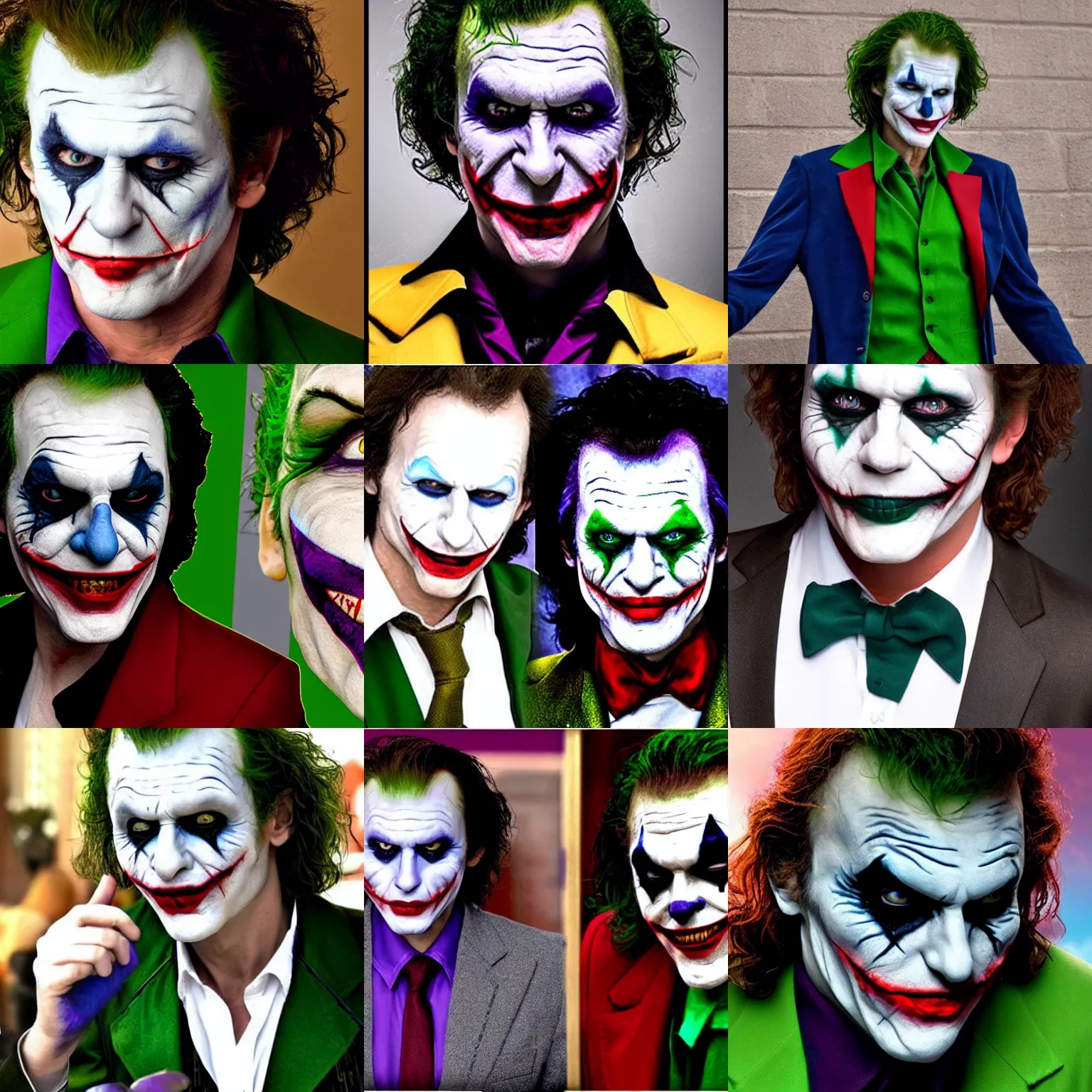 Prompt: neil breen as the joker with joker makeup