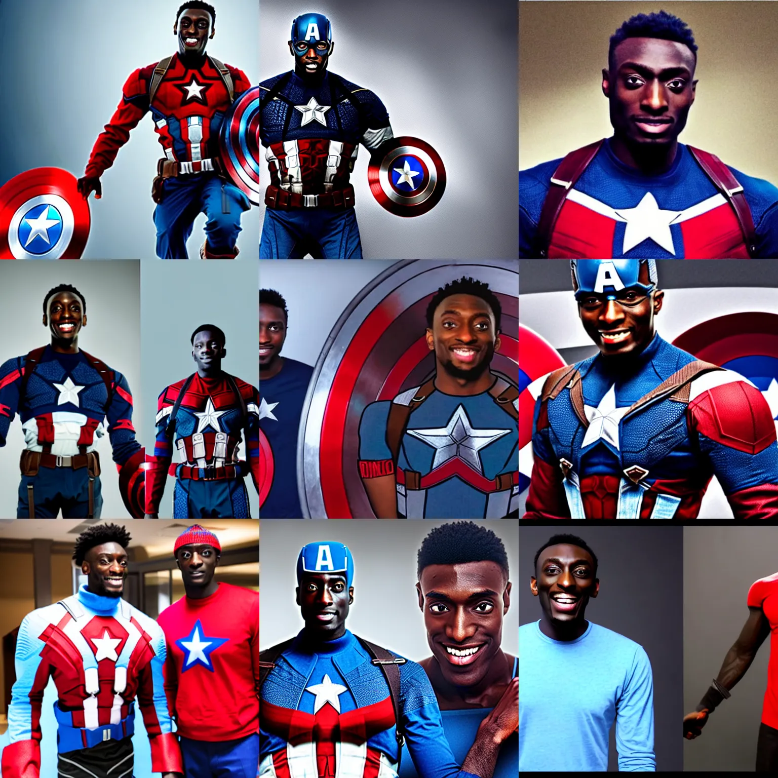 Prompt: MKBHD as captain america MKBHD as captain america MKBHD as captain america