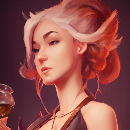 Image similar to a DND barmaid, made by Stanley Artgerm Lau, WLOP, Rossdraws, ArtStation, CGSociety, concept art, cgsociety, octane render, trending on artstation, artstationHD, artstationHQ, unreal engine, 4k, 8k,