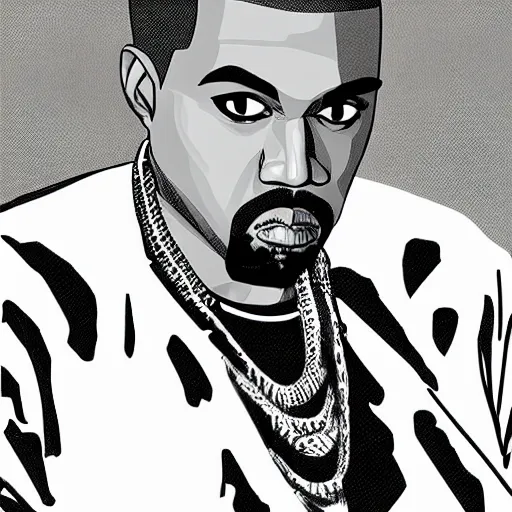 Prompt: kanye west as a jojo, hd, anime art, jojo style