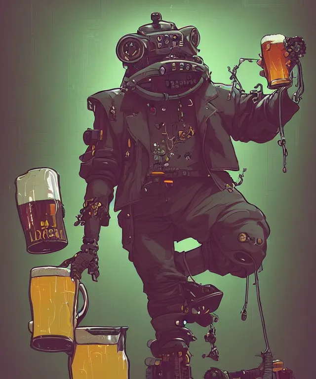 Prompt: a portrait of an anthropomorphic cyberpunk koala holding a boot of beer, cyberpunk!, fantasy, elegant, digital painting, artstation, concept art, matte, sharp focus, illustration, art by josan gonzalez