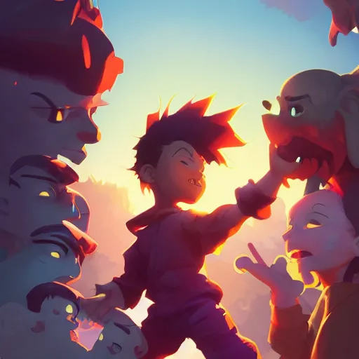 Image similar to hero world rugrats, behance hd by jesper ejsing, by rhads, makoto shinkai and lois van baarle, ilya kuvshinov, rossdraws global illumination