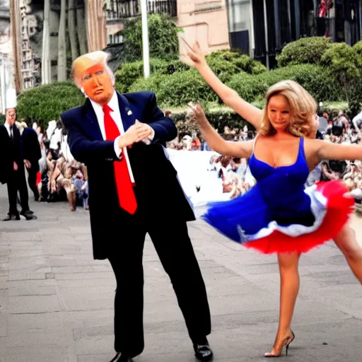 Prompt: Donald Trump dancing Tango in Buenos Aires