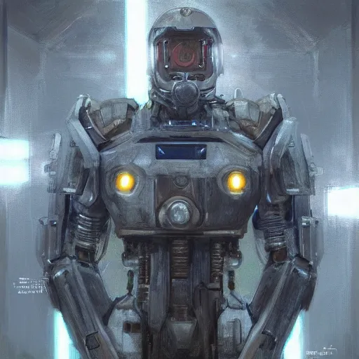 Prompt: tesla power armor realistic cyborg anthropomorphic jack russell terrier electric field glowing, cyberpunk, portrait art by donato giancola and greg rutkowski, realistic face, glowing in tesla electricity visible magnetic field, digital art, trending on artstation, symmetry