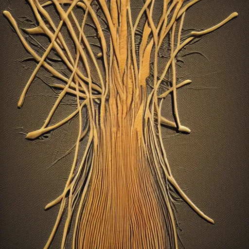 Image similar to enoki growing out of the sun, ultra detailed, 8 k, trending on artstation, award - winning art,