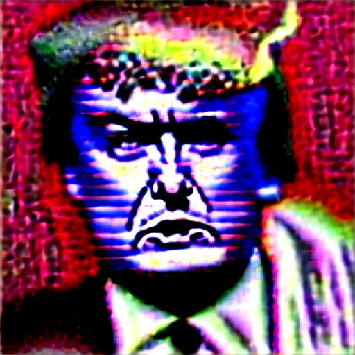 Image similar to donald trump portrait in the style of jason edmiston